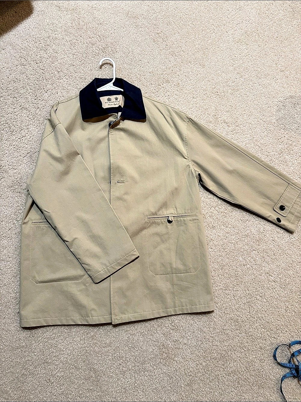 Men's Beige & Navy Trench Coat